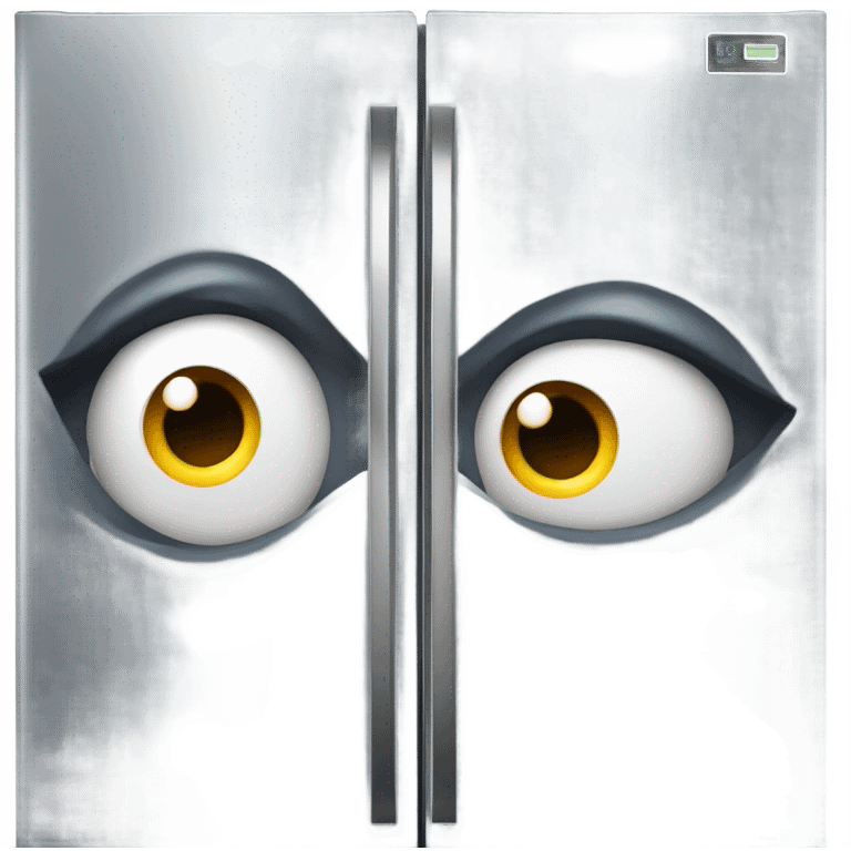 Eyes on a refrigerator  emoji