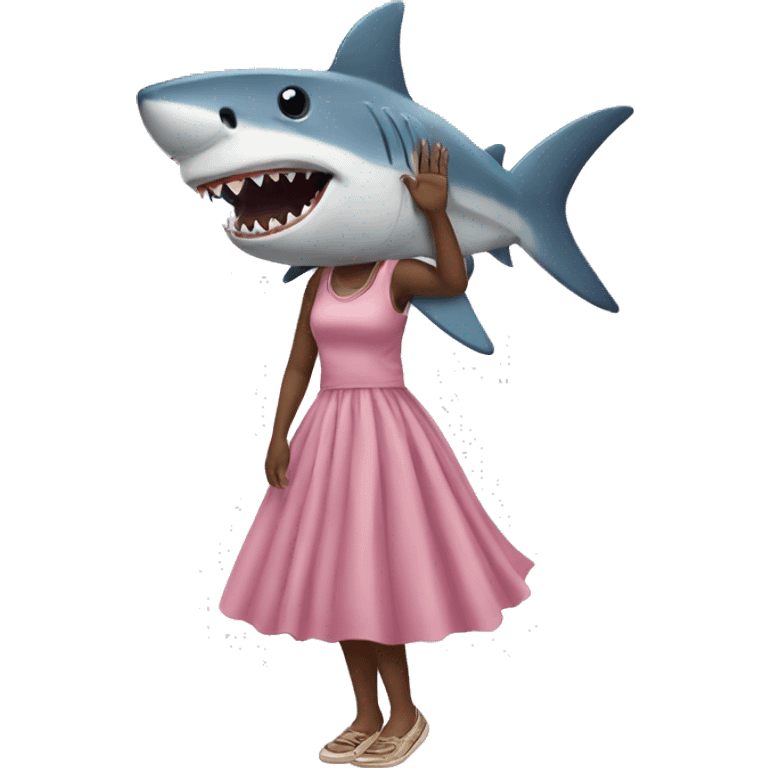 Shark with  a dress  emoji