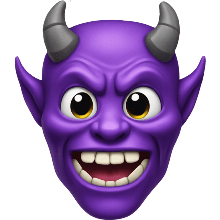 purple demon emoji with tongue sticking out emoji