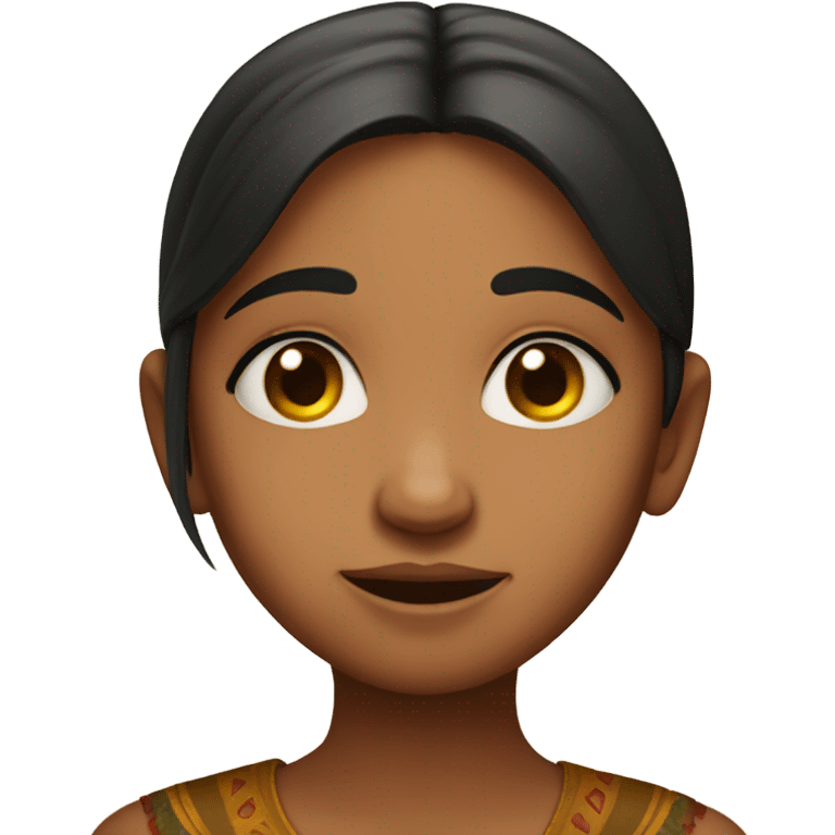 indian girl with teary eyes happy  emoji