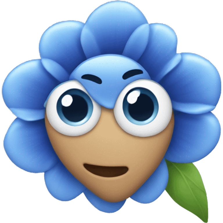 Blue flower emoji