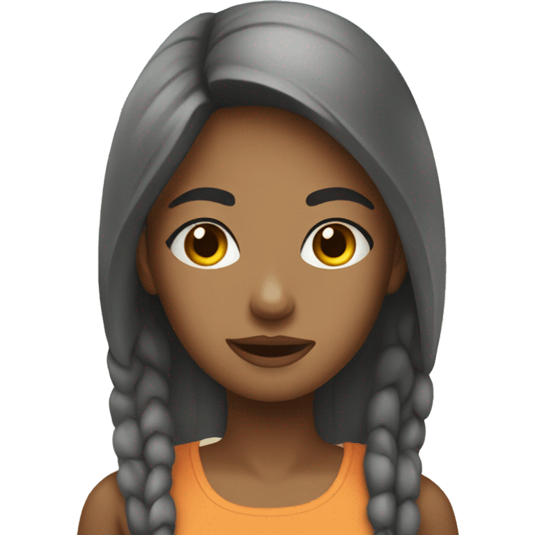 A street girl at the beach  emoji