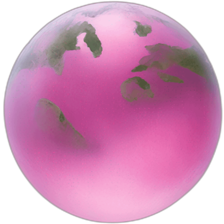 Pink earth emoji