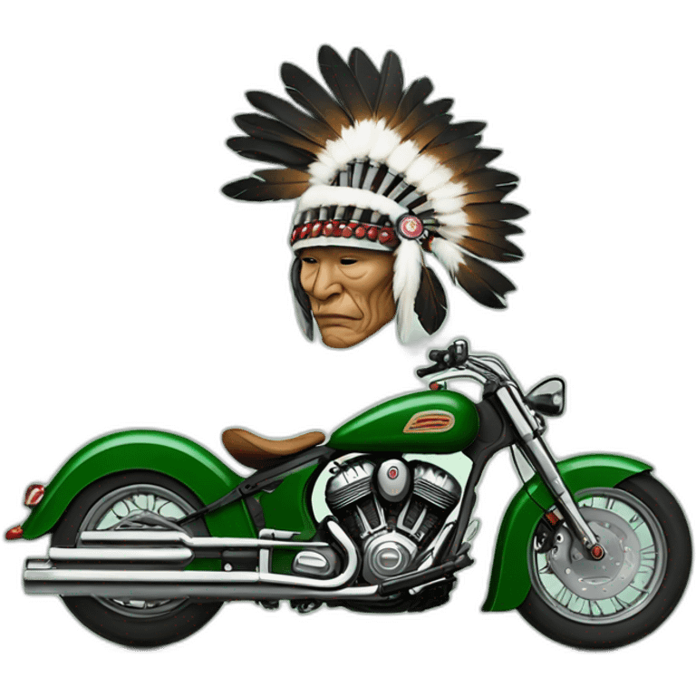 Indian chief bobber verte emoji