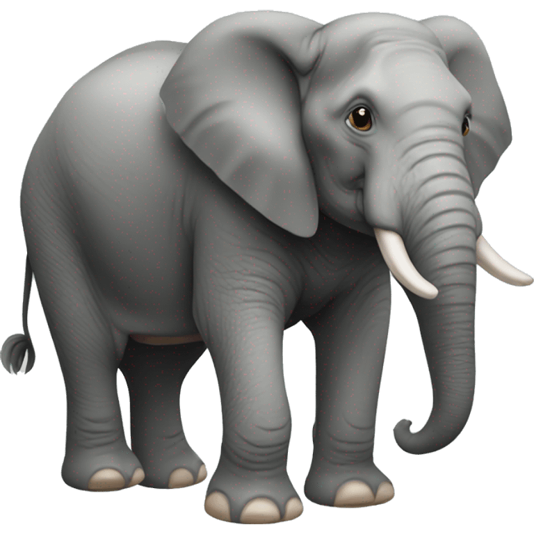 elephant sitting with back side on emoji