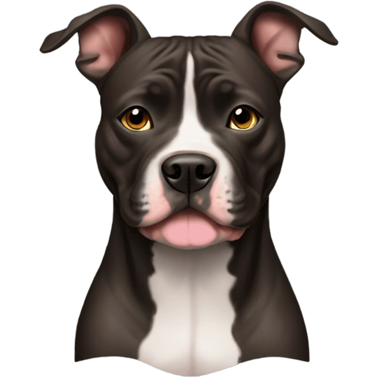 American pitbull terrier dark brindle emoji