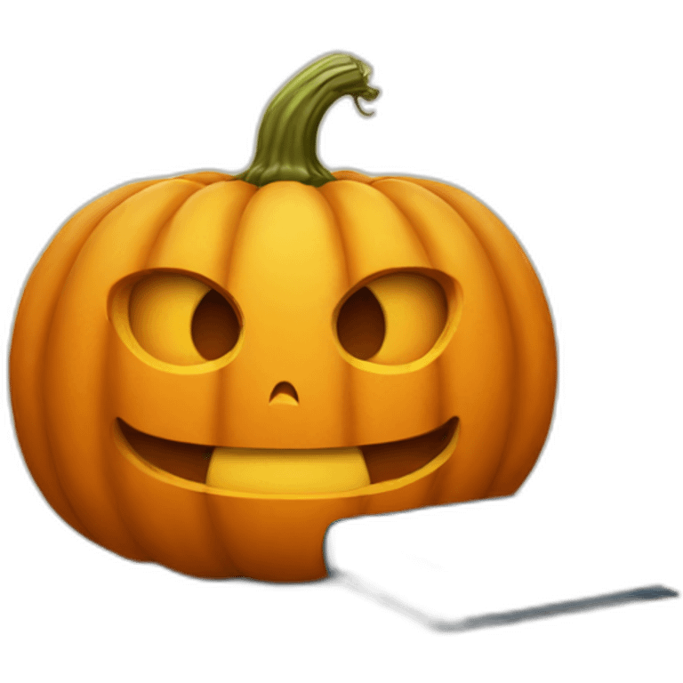 Pumpkin with a book emoji