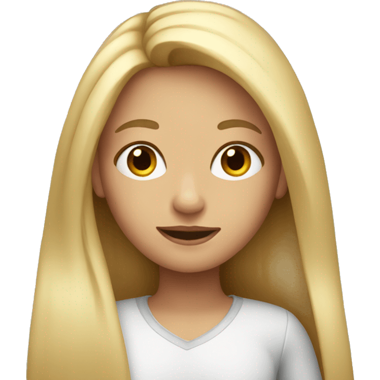 Girl with long blond hair emoji