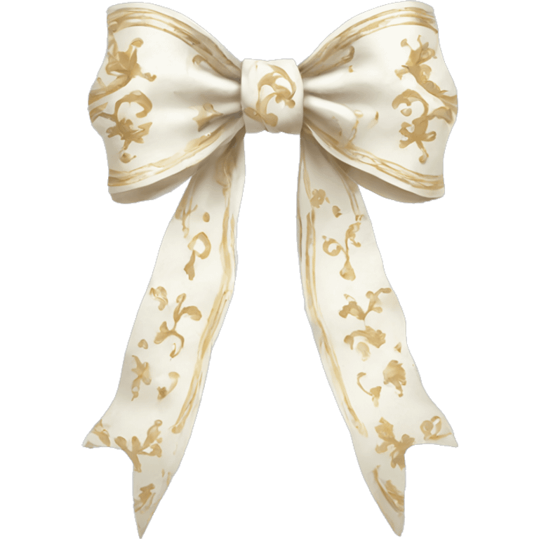 vintage rococo bow white emoji