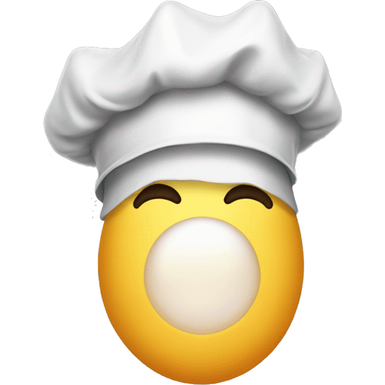 guy with a cooked egg hat emoji