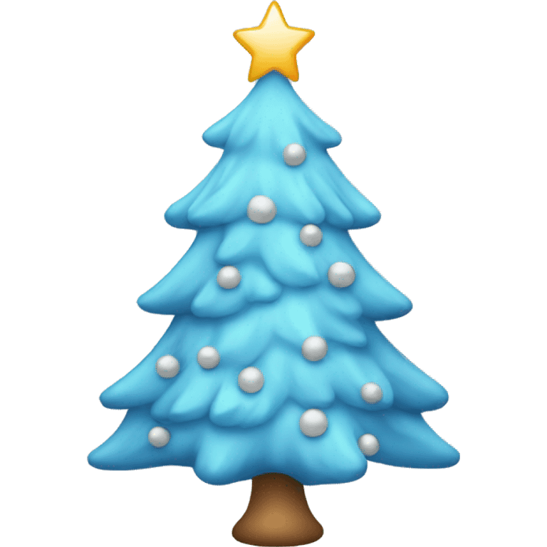 Light Blue Christmas tree emoji