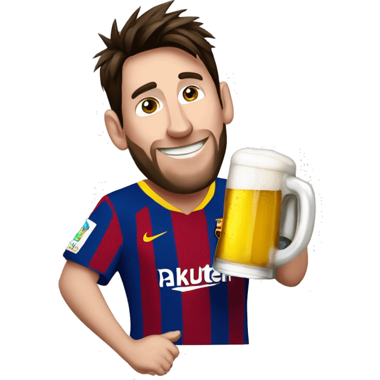 Messi tomando cerveza emoji