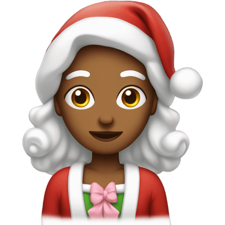 Santa wearing a dress emoji