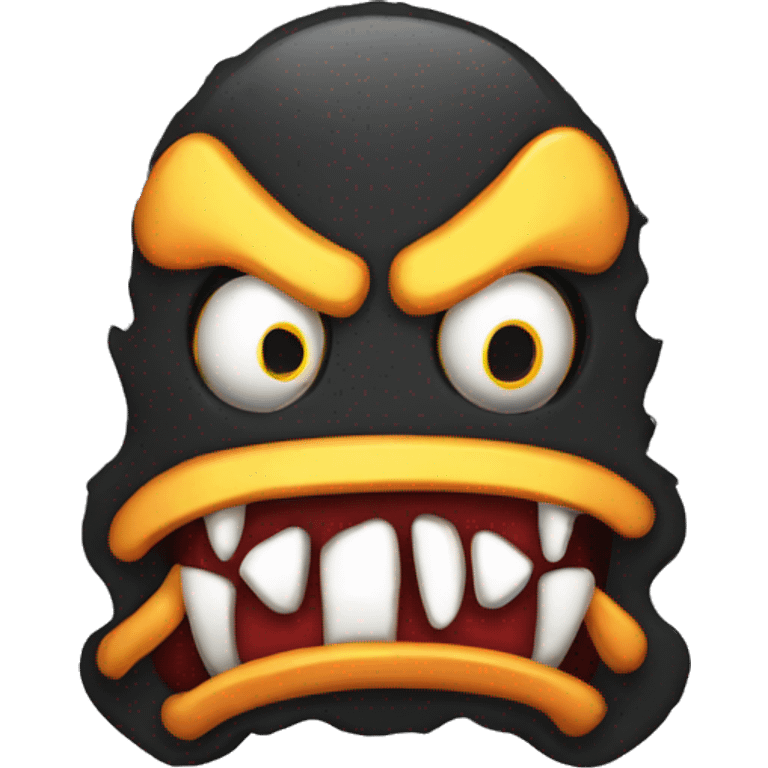 goofy danger warning sign monster emoji