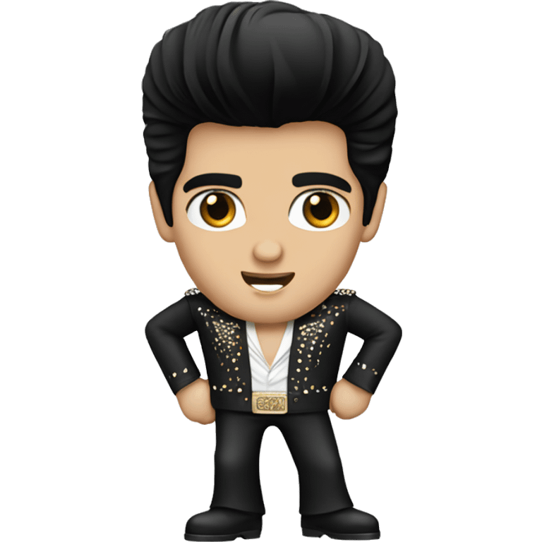 Elvis Presley, man with blue eyes and black hair emoji