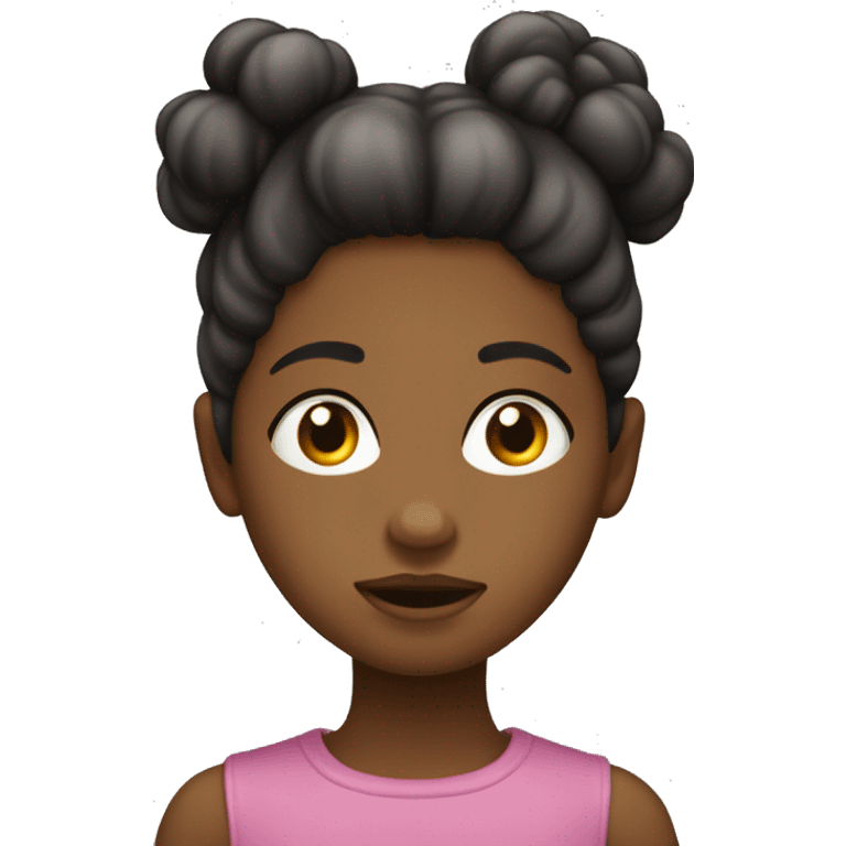 Niña de pelo negro y rubio durmiendo  emoji