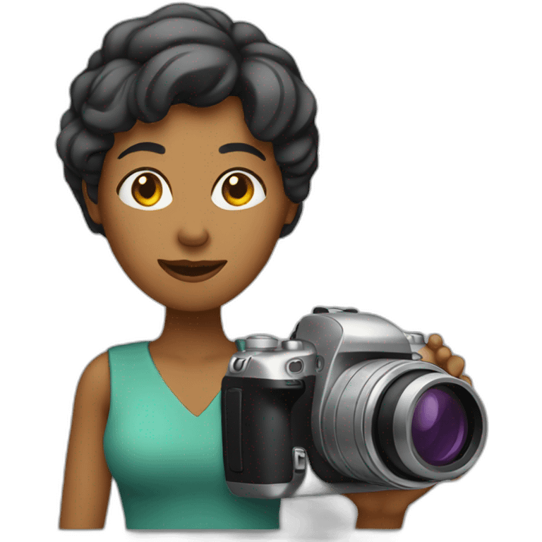 woman with camera emoji