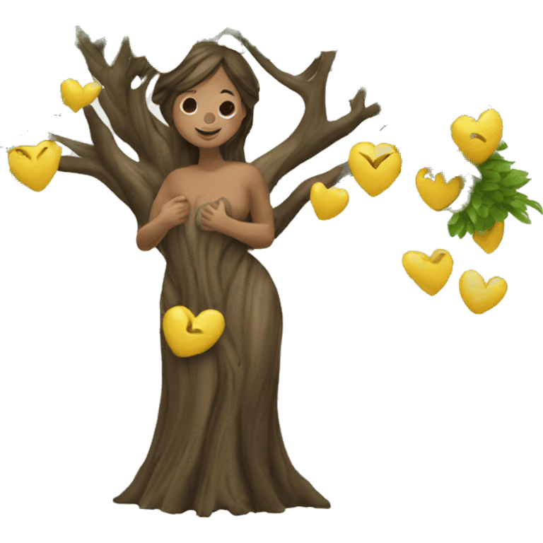 driade tree woman hearts emoji