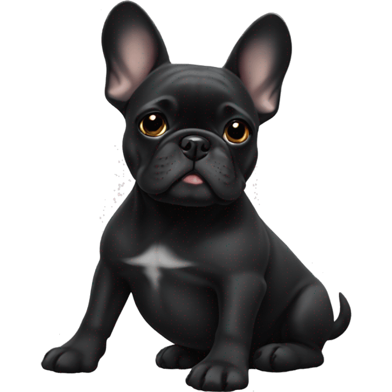 black french bulldog emoji