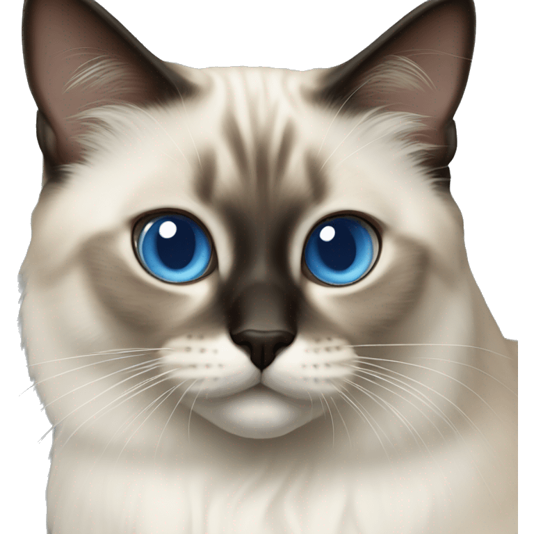 Balinese cat with blue eyes emoji