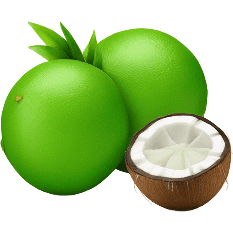 Lime in a coconut emoji