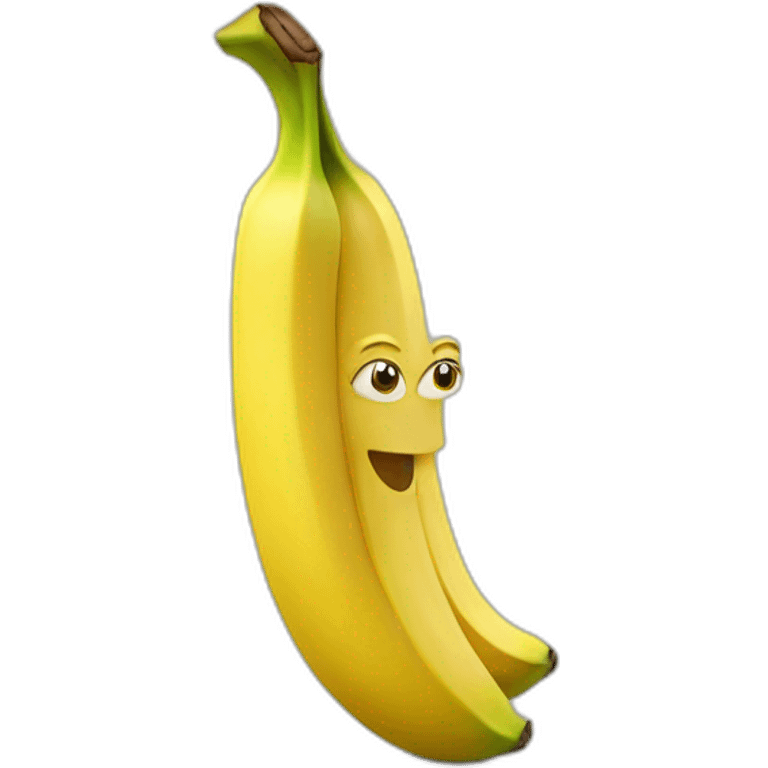 shy banana emoji