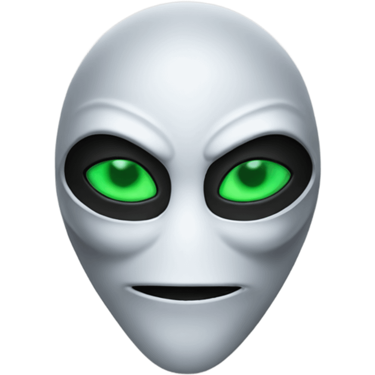 Alien wearing an anonymous mask emoji