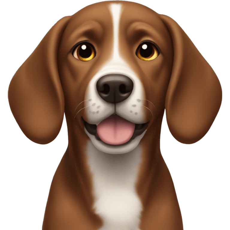 Brown dog, short hair, floppy ears emoji