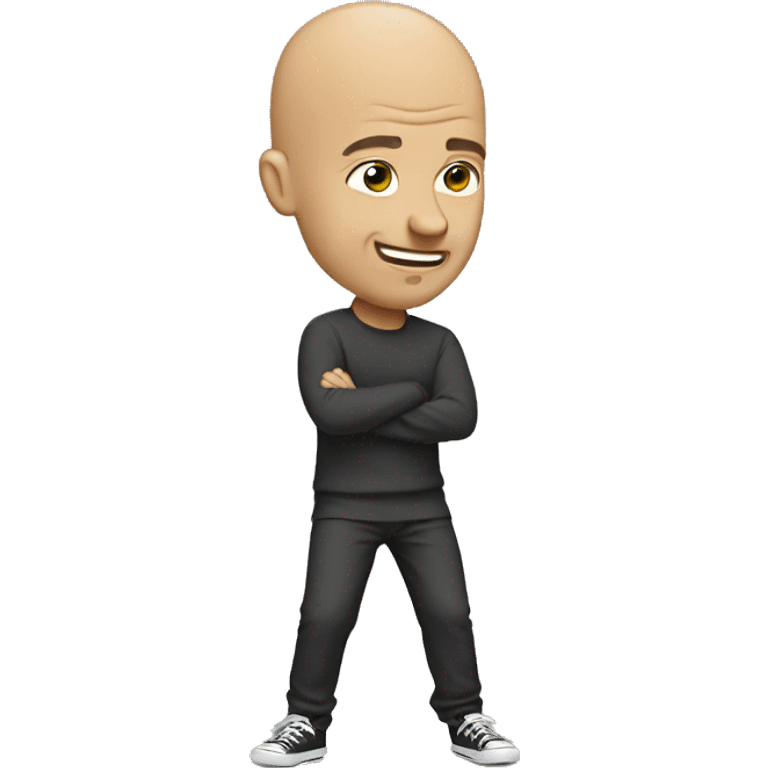 Bald guy twerking emoji