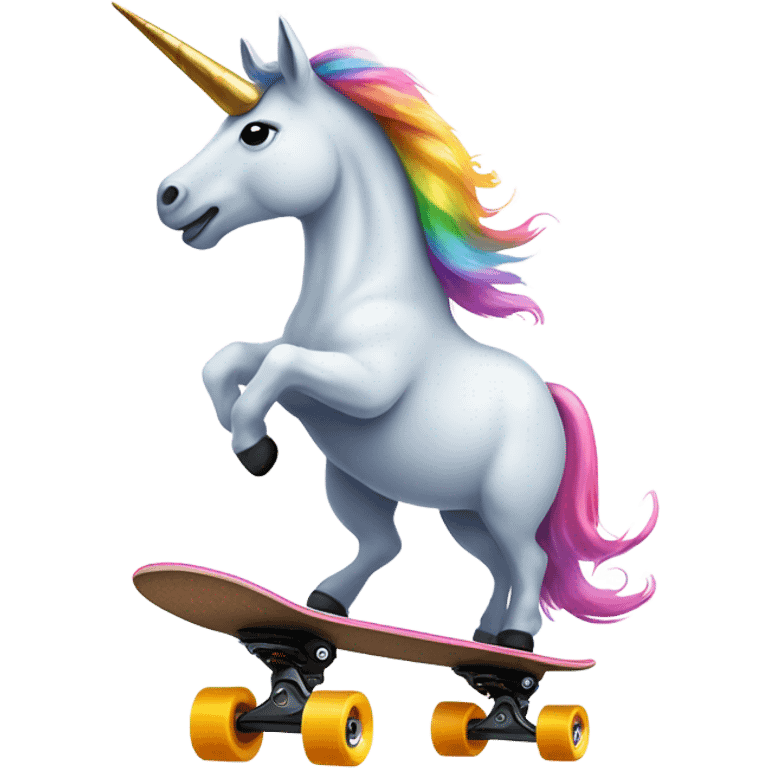 unicorn on a skateboard emoji