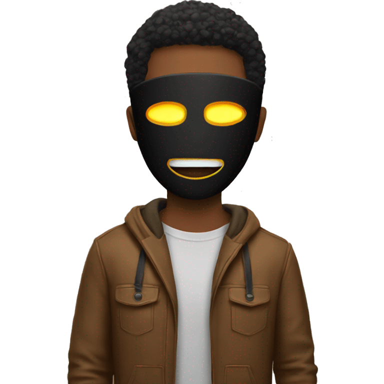 Guys with a mask with Led  emoji