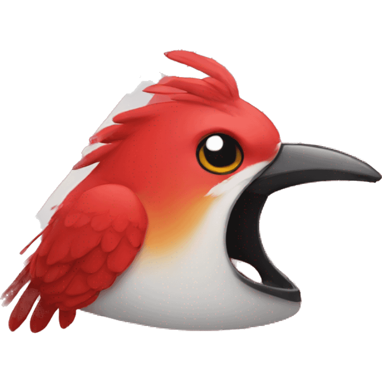 red bird crying emoji