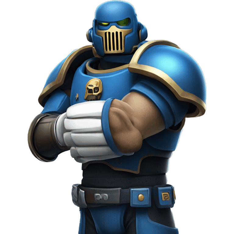 Space marine arm flexing emoji