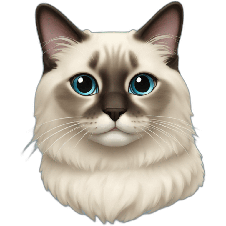 A ragdoll cat seal point emoji