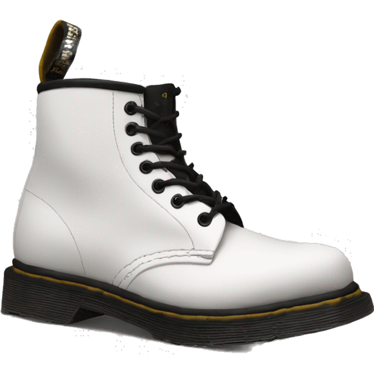 White chelsea doc martens boots emoji