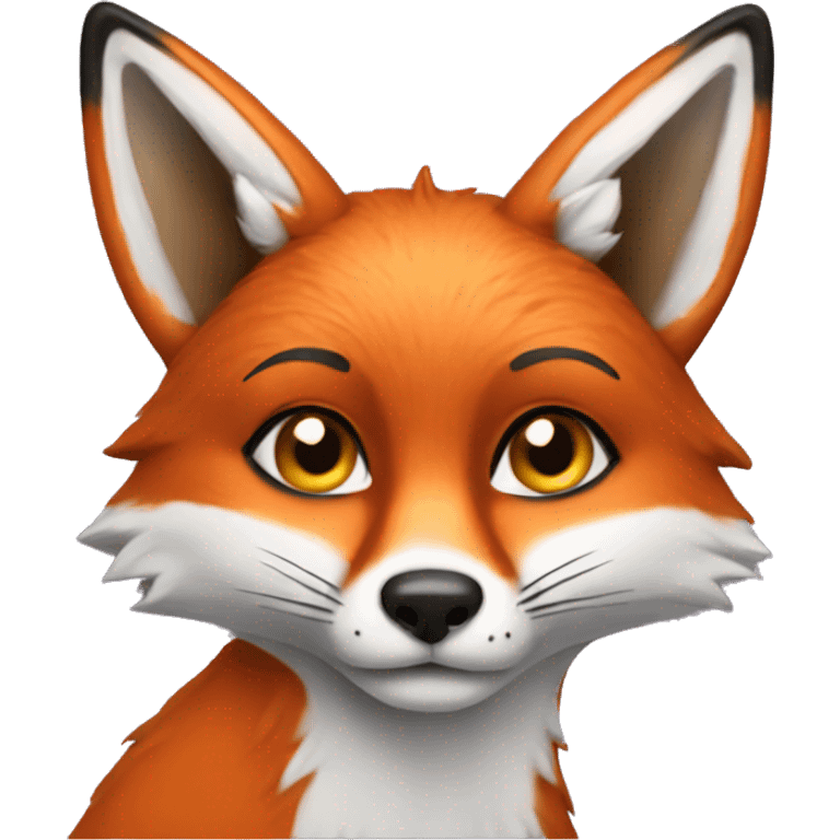 fox with make up emoji