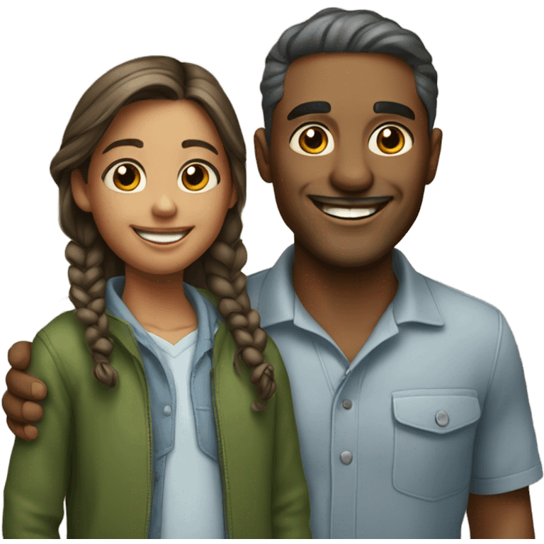 man and daughter emoji