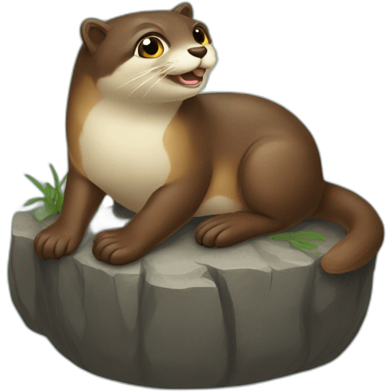 Chat sur un loutre emoji