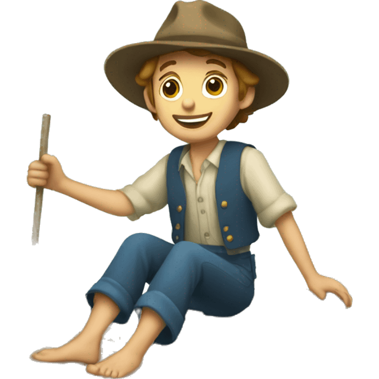 tom sawyer on a raft emoji