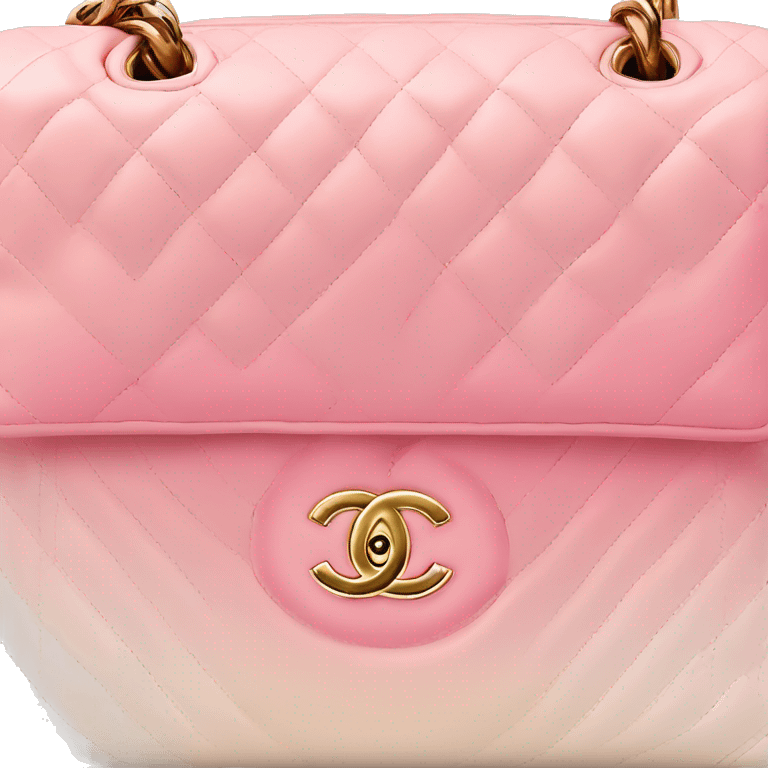 Pastel pink gradient hue Chanel bag emoji