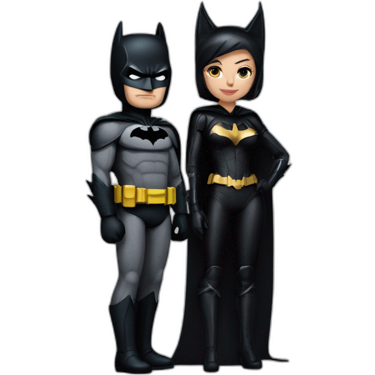 Batman and catwoman emoji