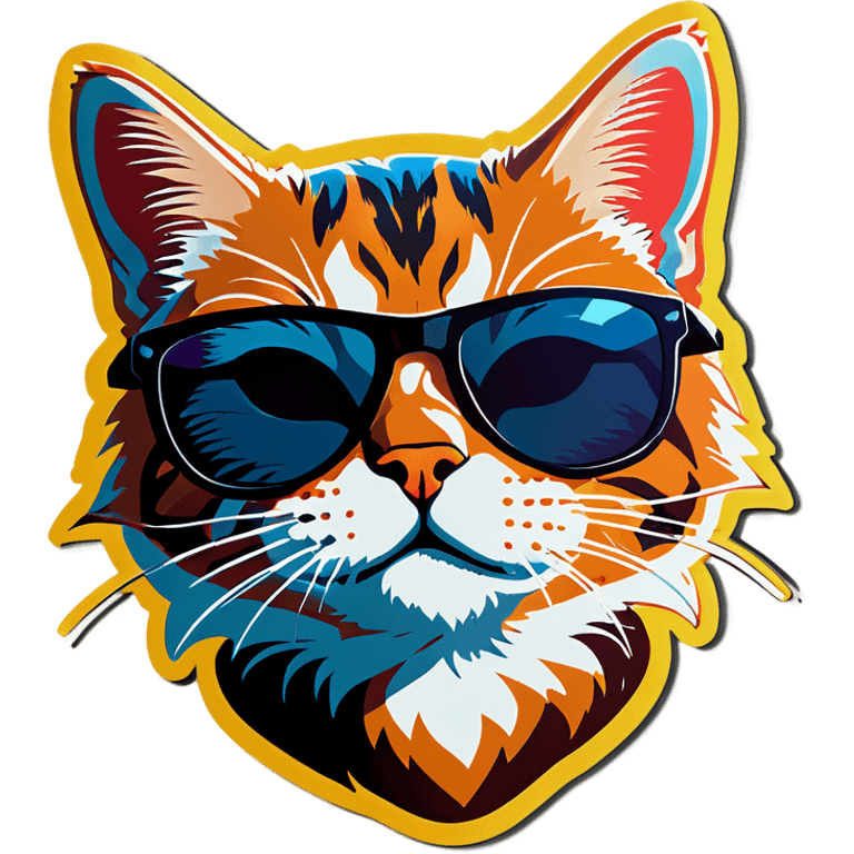 Cat with sunglasses emoji