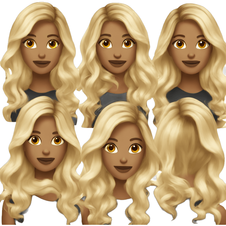 A girl with blonde balayage hair emoji