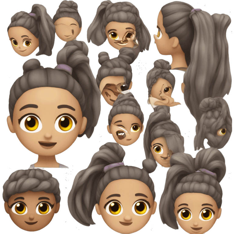 Ariana grande con una coleta alta  emoji