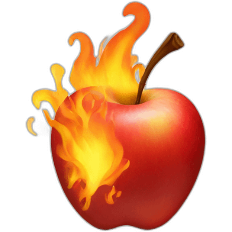 Apple on Fire emoji