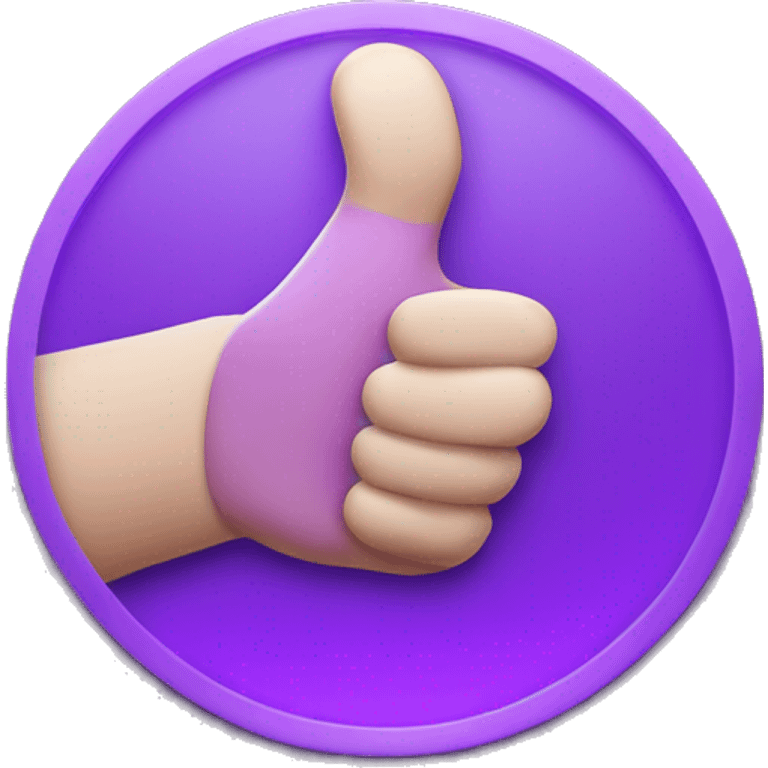 thumbs up with purple ring emoji