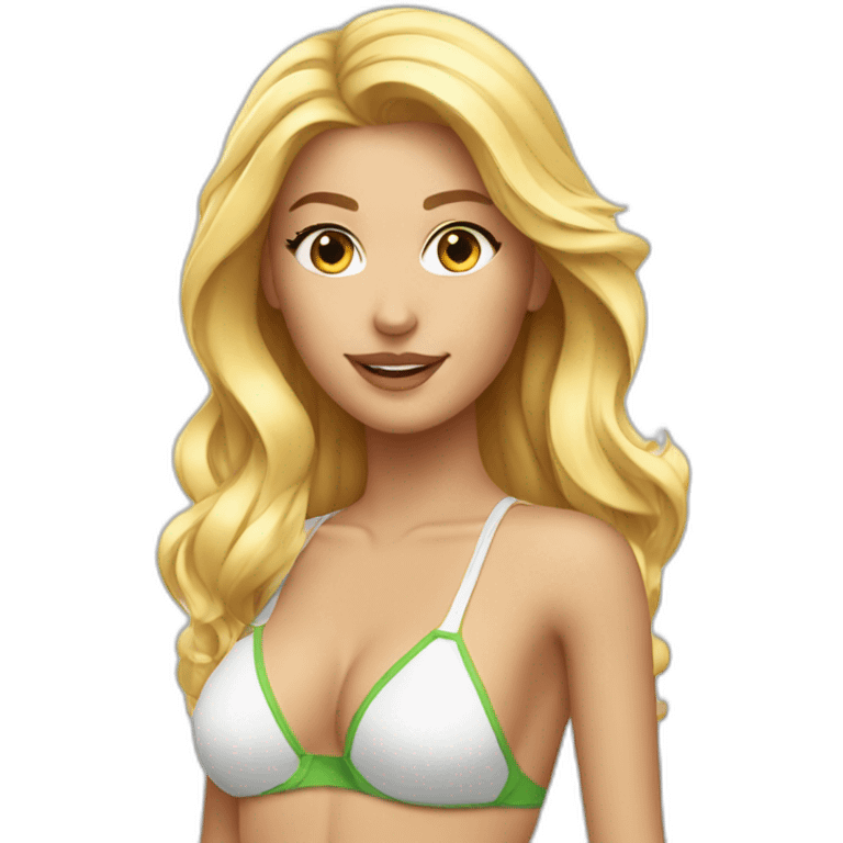 sexy blonde in swimsuit emoji