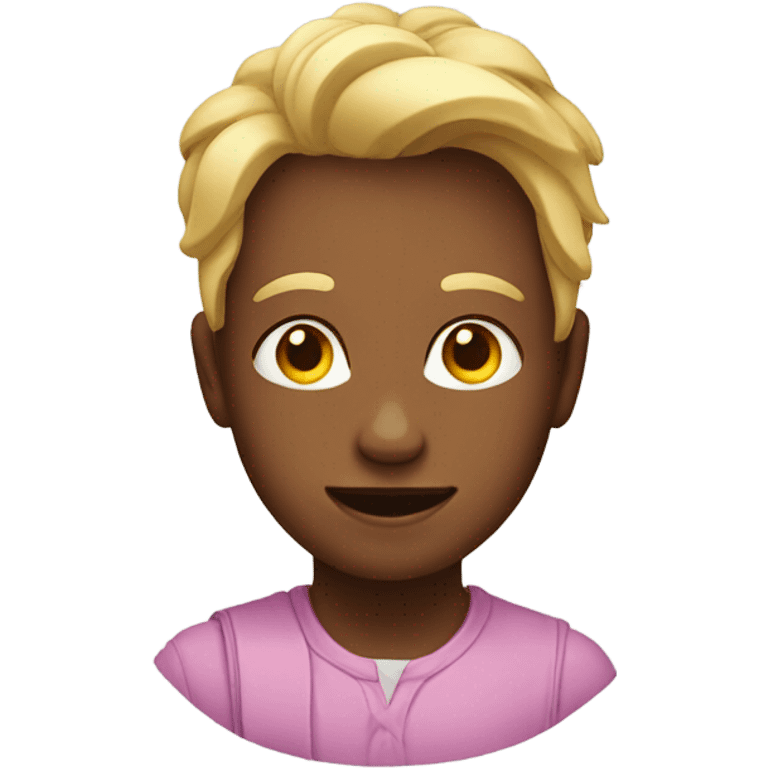 A character with half of the face male and half female emoji