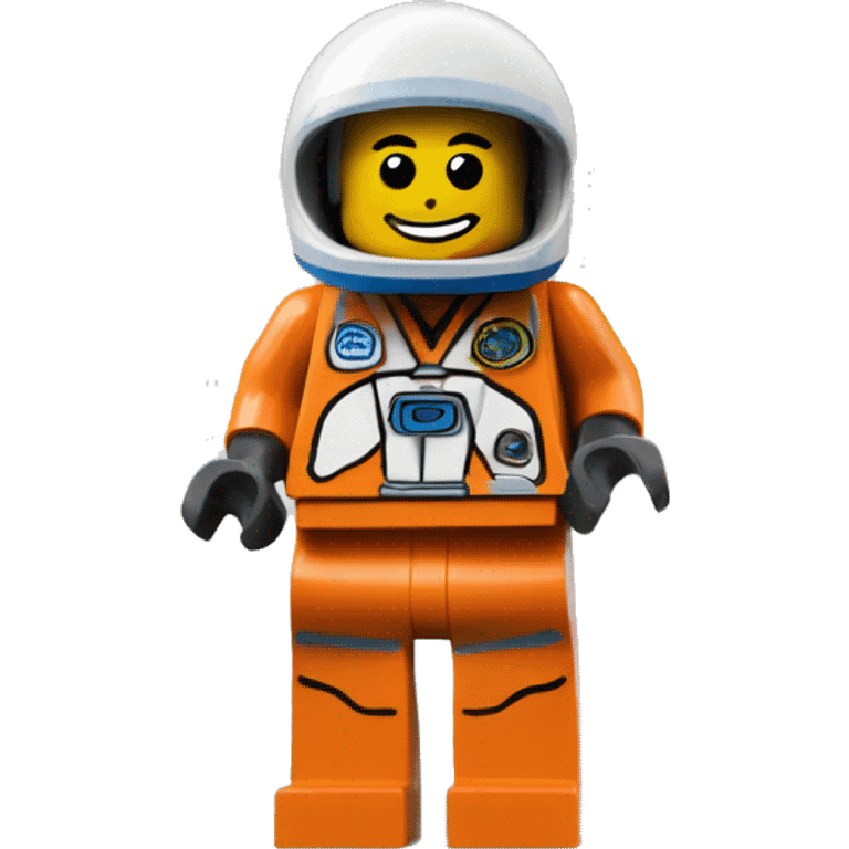 Lego classic space minifigure with simple face emoji