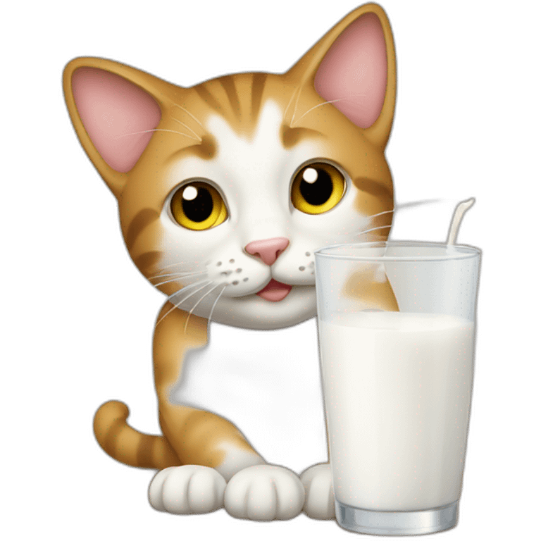 Cat drinking milk emoji